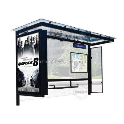 China Outdoor modern LED light box good quality bus stop shelter design with led light box for sale for sale