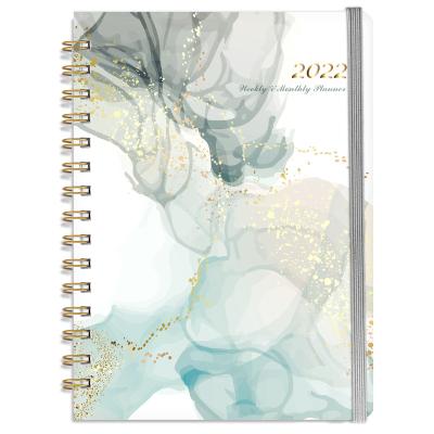 China Daily Weekly Planner 2022 Weekly and Monthly Planner - with Twin-wire Attachment, January 2022-December 2022, A5, Flexible Floral Hardcover with Th for sale