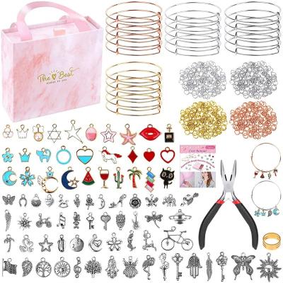 China DIY Jewelry Making 300Pcs Bracelet Bangles Making Kit, Charm Bracelet Making Kit For Jewelry Making Bangle Bracelets for sale