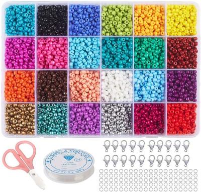 China Decorating seed bead for jewelry making, 6/0 pack 4mm multicolor beads for bracelets, beading, crafting (4mm) (4mm) for sale