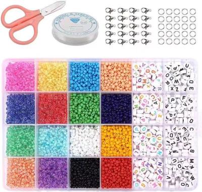 China Acrylic Beads Jewelry Making Kit Beads for Bracelets - Craft and Art Glass Pony Seed and Alphabet Letter Bead for DIY Arts Crafts Gift for sale