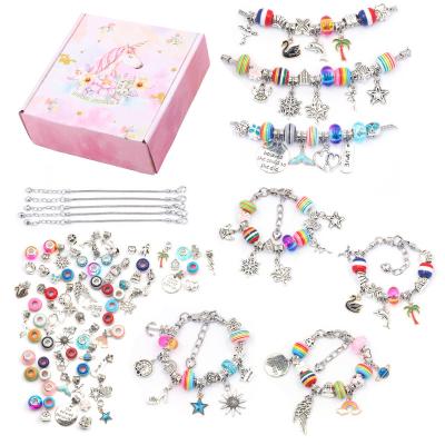 China Decoration DIY Charm Bracelet Making Kit, Unicorn Bracelet Kit, Mermaid Candy Unicorns Gifts for Girls for sale