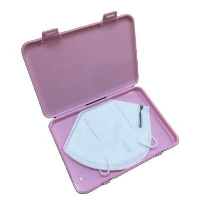 China New Mask Storage Box PP N95 Materials Small Square KN95 Foldable Mask Case Multicolor Mask Holder for sale