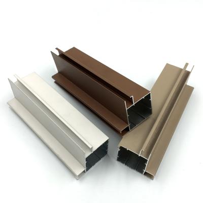 China door & Perfect Wood Grain Aluminum Sideboard Aluminum Window Surface Treatment Profiles Frame for sale