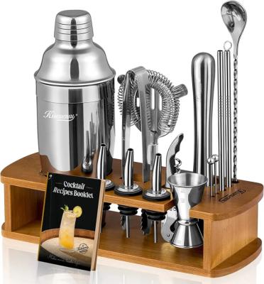 China 304 Food Grade Steel Herramientas 12 Piece Quality Cocktail Shaker Bar Set Stainless Steel Cocktail Shaker Set For Drink Preparation for sale