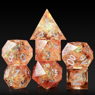 China DND game factory wholesale dnd polyhedral dies set custom edge resin dies for TTRPG for sale