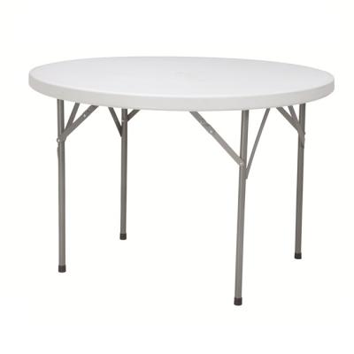 China Modern white plastic round 4 person blow molding table for sale