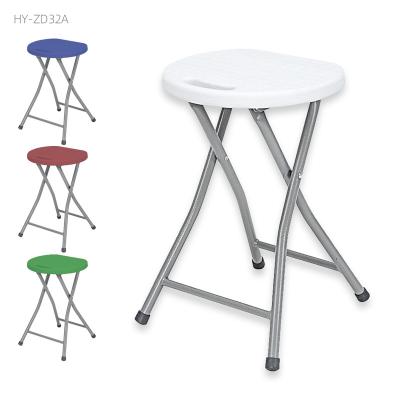 China Modern Plastic Fold Around White Portable Outdoor Plastic Retractable Folding Stool Table + 1 Modern Steel And Plastic People for sale