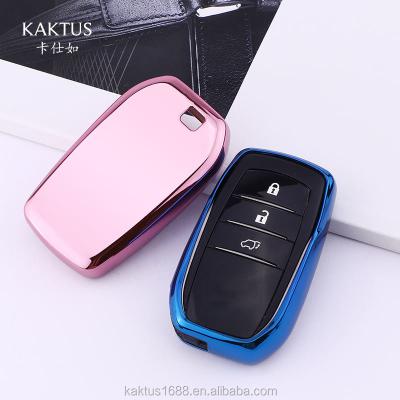 China Eco-Friendly For Toyota Car Key Shell LEVIN CAMRY HIGHLANDER Back COROLLA Alphard REIZ CROWN Car Key Case TPU Protect Cover for sale