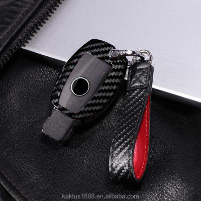 China Eco-friendly For Benz Class A\B\C\E\S\V SL\ml\SLS\R\Key Case PC Carbon Filament Cover Car Key Shell GLK\SLK\CLA Car \AMG\GLA\CGL for sale