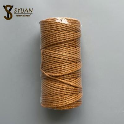 China Handmade Cotton Twisted Rope 100yards/roll Diy 3mm Braided Rope Wall Viable Colorful Decorative Macrame Rope Wall Hanging for sale