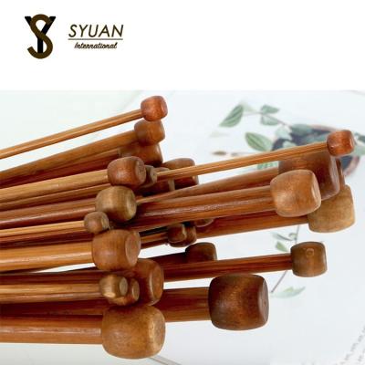 China Crocheting Sweaters 2.0-10mm Carbonized Unique Bamboo Knitting Needles Chat Hand Knitting Needle Set for sale