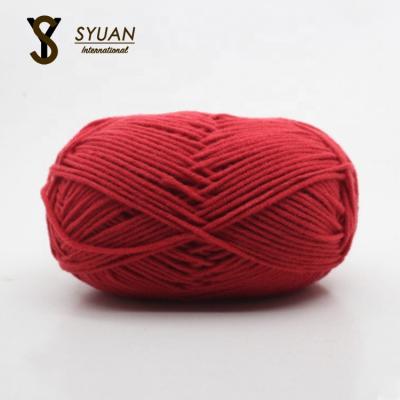 China Viable 5 strand 50g /ball 92 colors knitting baby in soft worsted yarn chunky milk cotton for crochet yarn for sale