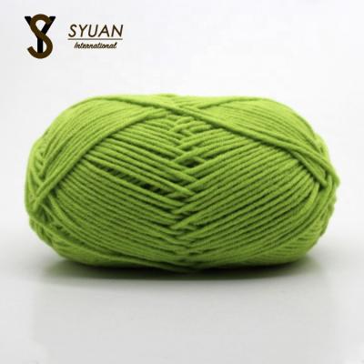 China Hot Selling Fancy Multi Color Acrylic Soft Milk Cotton Baby Yarn Cotton Baby Yarn For Hand Knitting for sale