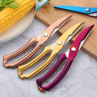 China Multifunctional Viable Stainless Steel Kitchen Vegetable Meat Chicken Bone Scissors for sale