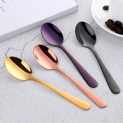 China Sustainable Sustainable Wedding Favors Memories Elegant Metal Silver Gold Black Yogurt Tea Taster Mini Spoon for sale