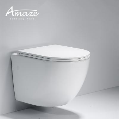 Китай Good Quality Concealed Ceramic Cistern Modern Design P Small Trap Wall-Hung Toilet продается