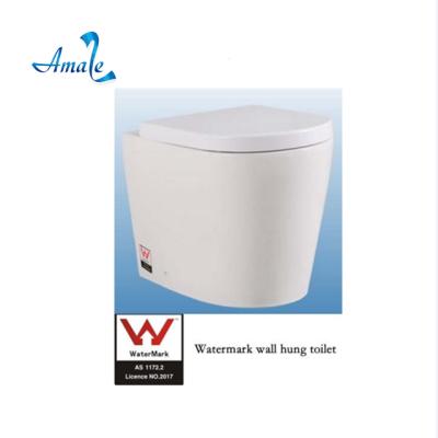 China Hot Sale China Double-Flow Good Quality Bathroom Australia Standard Wall Hung Watermark Wels Toilet For Sale for sale