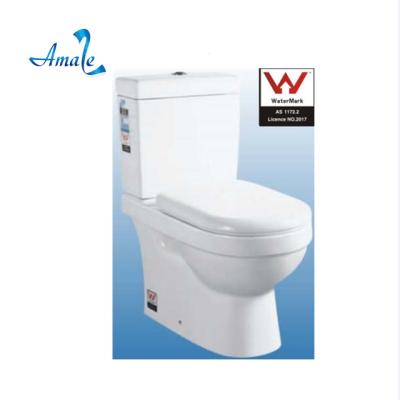 China Double-Flow Australia Standard Watermark Two Piece Toilet Bowl, Water Saving Toilet For Sale for sale