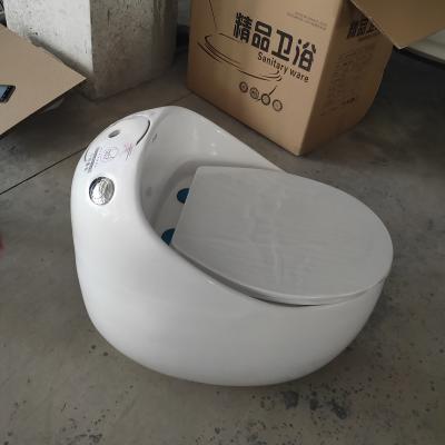 China Automatic Operation Stun New Japanese Egg Sanitary Ceramic Luxury Design One Piece Bathroom Toilet for sale