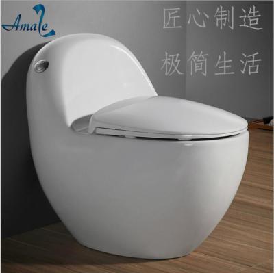 China Automatic Operation Stunning Hot Sale Modern Round Luxury Ceramic One Piece WC Toilet Bowl for sale