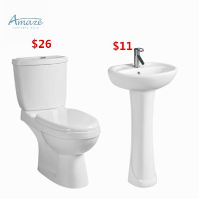 China Double-Flow Bathroom Sets Sanitary Toilet Ceramic Ware Bathroom Set for sale