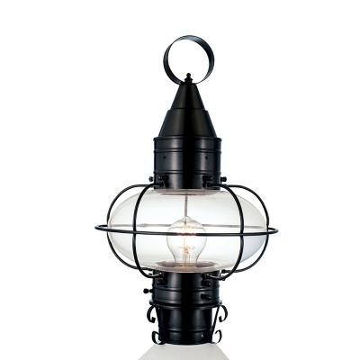 China Antique Black Classic Garden Center Column Chandelier Warm Light Onion Street Lamp for sale