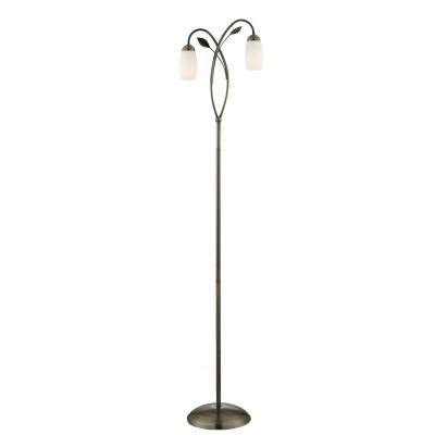 China Retro Industry Indoor Simple Floor Lamp Led Vertical Shade Opal Glass Floor Lamp for sale