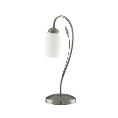 China Bedside White Glass Shade Desk Retro Metal European Table Lamp for sale