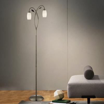 China Residential Indoor Single Floor Lamp Led Vertical Shade Opal Glass Floor Lamp for sale