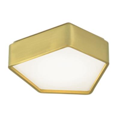 China Modern Decorative Satin Brass Ceiling Led Light 16W Ceiling Lamp for sale