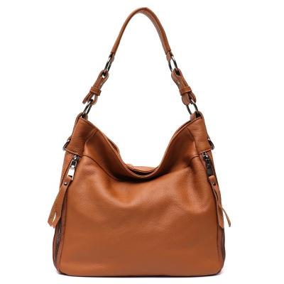 China Casual/Daily Life/Vintage Soft Slouchy Leather Women Large Shoulder Female Messenger Real Skin Handbag Lady Bag Casual Soft Cowhide Multi Pockets Bum for sale