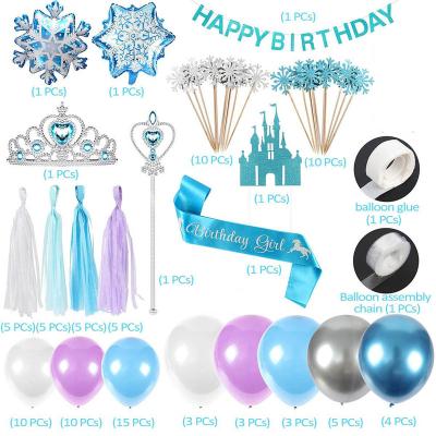 China Frozen Kit Bridge Set De Globos Christmas Snow Balloon Arch Party Decoration Theme Balloon Set Christmas Party Decoration for sale