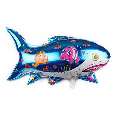 China Valentine's Day large cartoon multi color foil balloon birthday party balloon/wedding party ocean decorative animal shark for sale