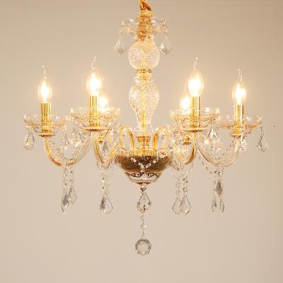 Chine Modern European style golden crystal chandelier modern luxury living room bedroom lighting creative hotel banquet hall pendant lamp à vendre