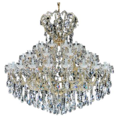 China Maria Theresa Style Luxury Crystal Chandeliers Modern Pendant Light for Hotel Lobby Staircase Foyer Tall Custom Lamp à venda