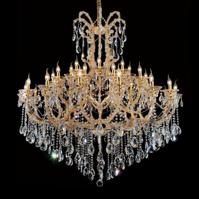 China EUROPEAN Modern Crystal Gold Candle Pendant Maria Theresa Chandelier Hanging Light For Living Room Bedroom for sale