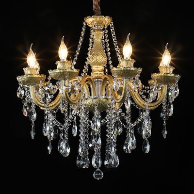 China Modern Home Lights European and American Style Crystal Ceiling Lamp Warm Lighting Decorative Dining Room Lamp for sale