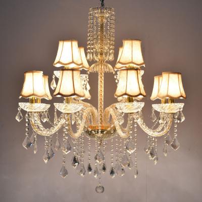 China Modern Luxury Crystal Chandelier For Living Room Pendant Light Modern Bedroom Duplex Villa Spiral Staircase Family Decorative Lighting for sale