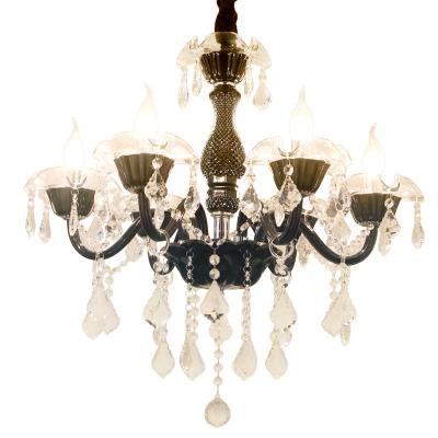 Κίνα Factory Price Huaqi K9 Crystal Raindrop Chandelier Lighting Modern Black Glass Chandeliers Factory Price Pendant Lamps προς πώληση