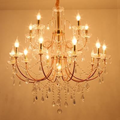 China Gold EUROPEAN High Quality Antique Crystal Chandelier For Living Room Dining Room Bedroom Home Decoration Lighting Hotel Chandeliers for sale