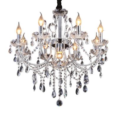 China Hot-selling style wrought iron chandelier household ceiling lamp modern crystal decorative lamp European style for sale