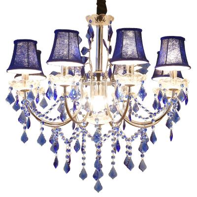 China European Modern Exquisite Crystal Lamps Ceiling Lamp Candle Style Hotel Wedding Decoration European Wrought Iron Chandelier Lighting à venda