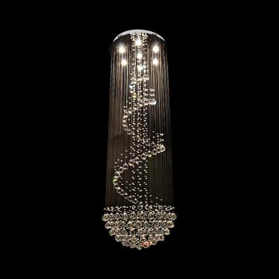 Китай Long Modern Minimalist Spherical Staircase Chandelier Modern Glass Ball Duplex Villa Spiral Staircase Attic Chandelier продается