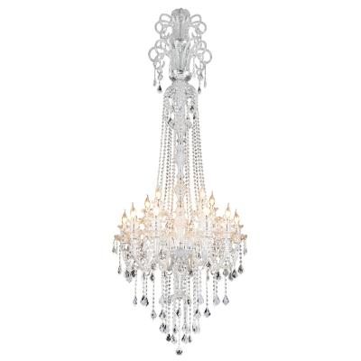 China Modern European Style Duplex Crystal Chandelier Candle Modern Fashion Hotel Lobby LED Decorative Lights Villa K9 for sale