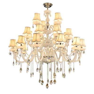 China EUROPEAN Simple Modern Luxury Chandelier Duplex Building Home Crystal Living Room Lighting Hotel Lobby Large Chandelier for sale