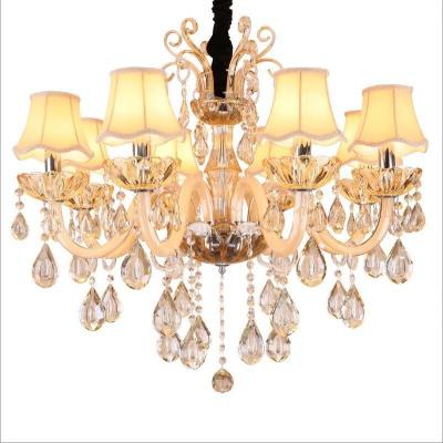 China Contemporary European Style Crystal Candle Chandelier Modern Living Room Home Decoration Lighting Large Hotel Crystal Pendant Lamp for sale