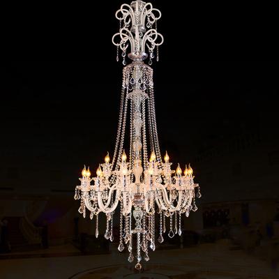 Κίνα Modern Crystal Luxury Project Hotel Lobby Large Spiral Staircase Villa Chandelier Candle Chandeliers προς πώληση