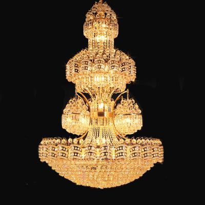 China Modern decoration new style indoor lighting traditional high ceiling crystal chandelier is hotel lobby banquet hall villa atrium pendant lamp en venta