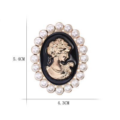 China Clothing Accessories Designer Environmental Friendly Creative Alloy Brooches And Pins Bead Brooch Wholesale for sale